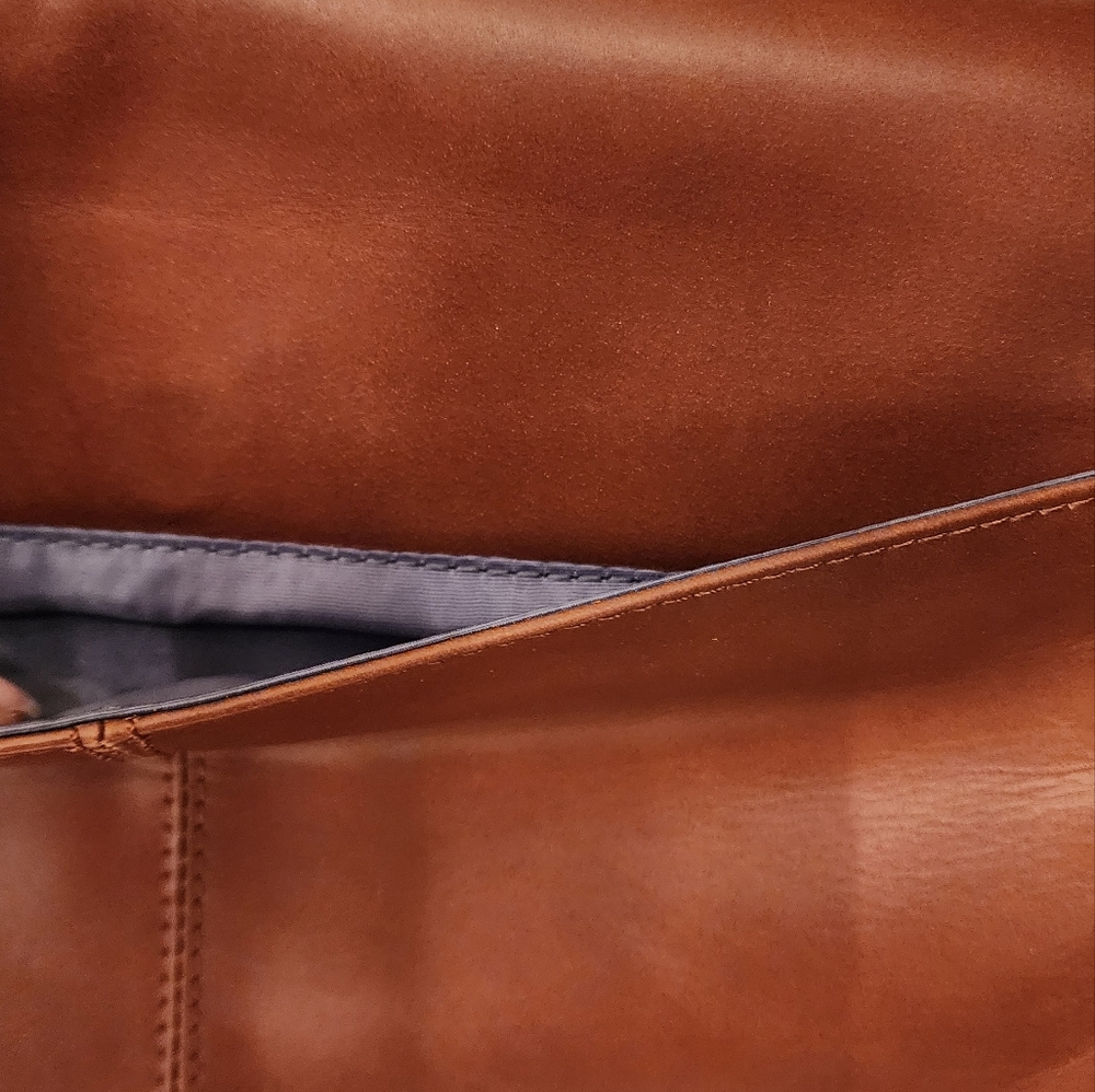 Blackbook Travel Co. Banner Messenger Bag In Cognac - Picture 10 of 15